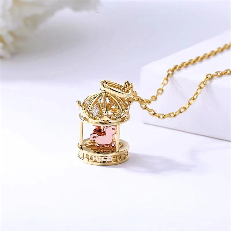 Gold Carousel Dream Pendant Everything With Collars